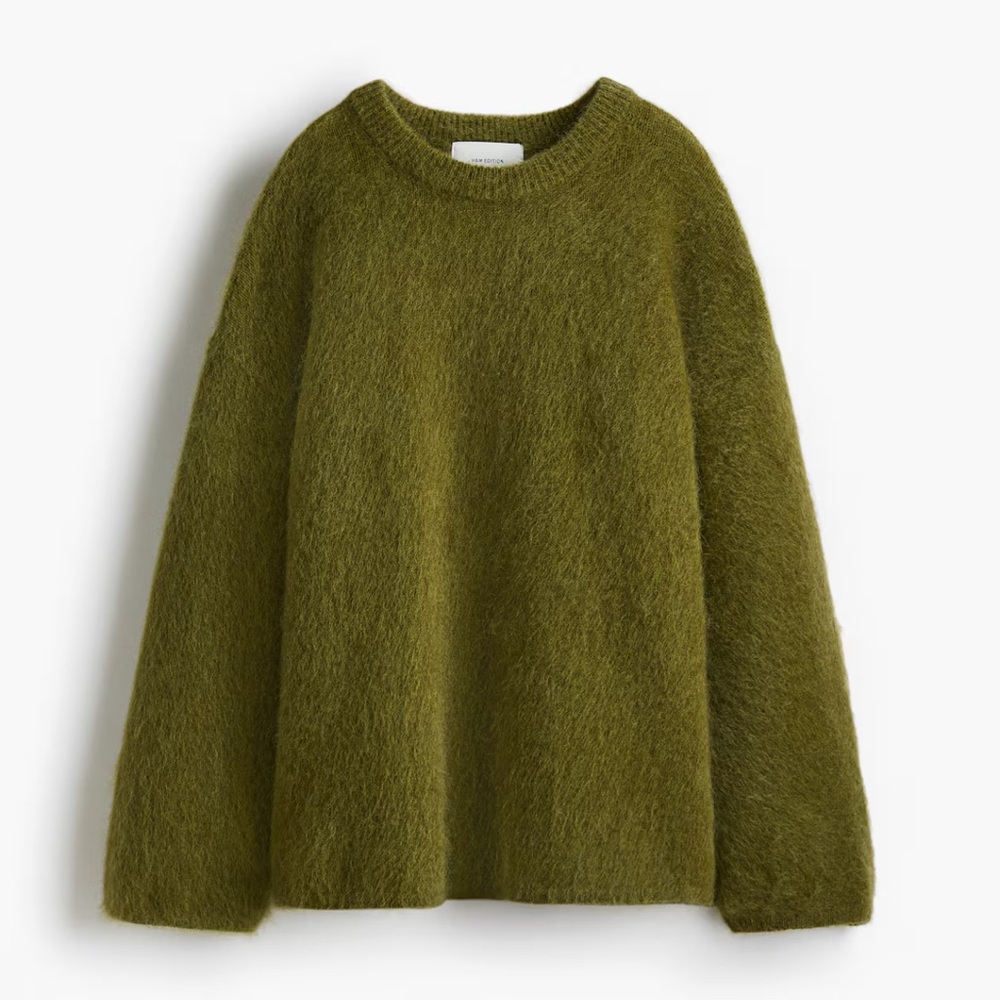 H&M mohair Olive Green Women's Sweater